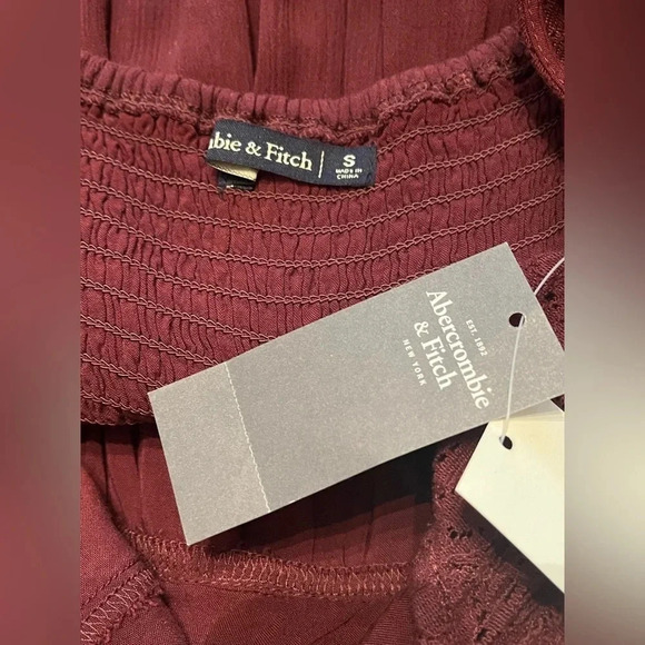 Abercrombie & Fitch Dress Keyhole Maroon‎ Lace S - Picture 10 of 12